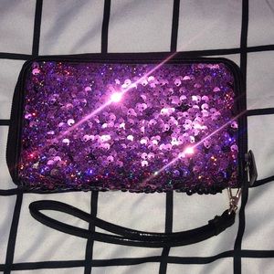 Flip Sequin wallet